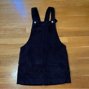 BDG Urban Outfitters Black Corduroy Overall Dress